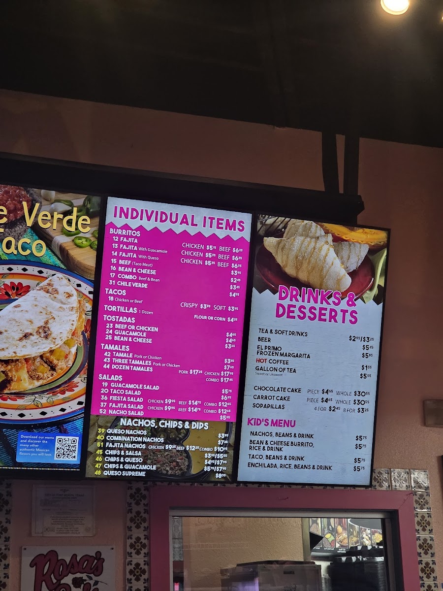 Menu Rosa's Café & Tortilla Factory-3